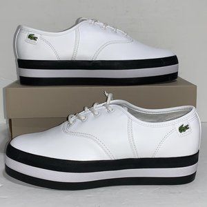 Lacoste Rene Platform Leather Trainers Size 7US